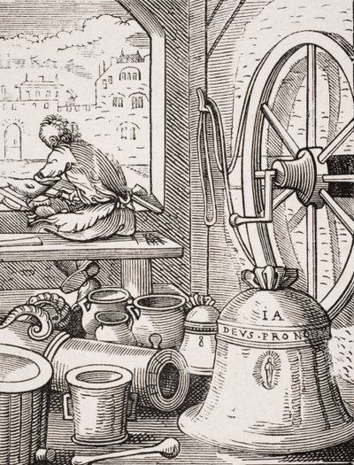Bell and Cannon Master, reproduction of a woodcut by Jost Amman from 